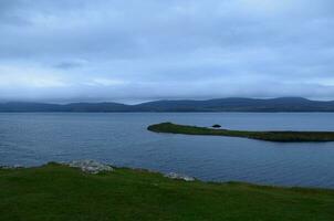 Lampay Insel aus das Koralle Strand auf Skye foto