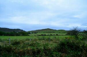 schön Gras Felder auf das Insel von Skye foto