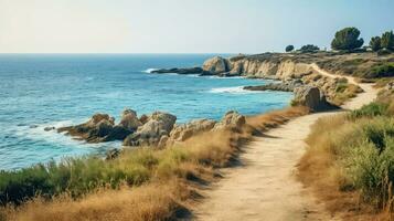 Reise Meer Strand Landschaft ai generiert foto