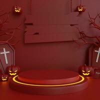 3d Rendern Halloween Tag Hintergrund foto