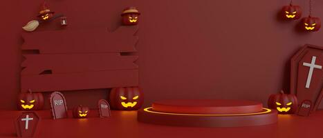 3d Rendern Halloween Tag Hintergrund foto