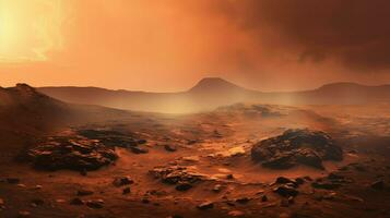 Natur Mars Methan Federn ai generiert foto