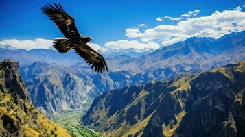 Reise colca Schlucht Schlucht ai generiert foto