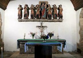 heiter Schönheit von vieux marche Kapelle im Bretagne foto