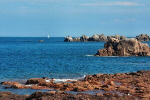 Gelassenheit auf brehat Insel Küsten Schönheit im Bretagne, Frankreich foto