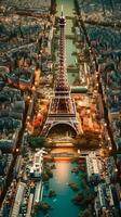 Paris Miniatur auf Hauptplatine ai generiert foto