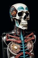 künstlich Intelligenz enthüllt Mensch Skelett foto