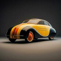 retro Futurismus generativ ai's Bauhaus Auto foto