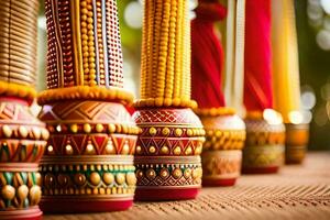 indisch Hochzeit Dekor Ideen zum das Braut. KI-generiert foto