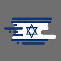 Israel Flagge Vektor auf Weiß isoliert Hintergrund foto