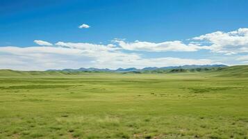 Rand daurisch Steppe Steppe ai generiert foto