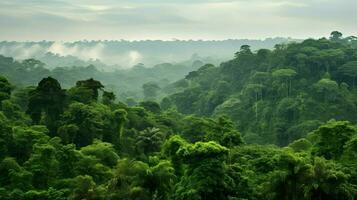 Reise ghanaisch Regenwald Westen ai generiert foto