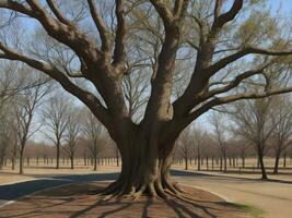 Baum schön schließen oben Bild ai generiert foto