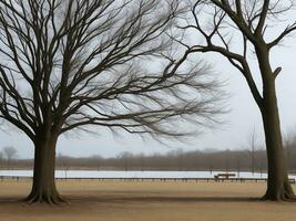 Baum schön schließen oben Bild ai generiert foto