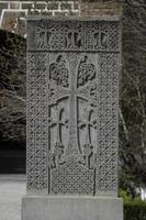 ein arminischer alter Kreuzstein, Khachkar Ejmiacin, Armenien