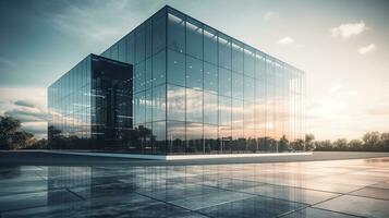 modern Geschäft Büro Gebäude, städtisch die Architektur, ai generativ foto