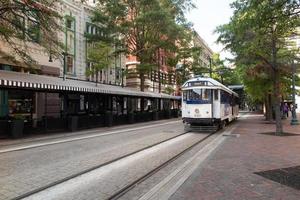 Downtown Vintage Trolley in Memphis Tennessee foto