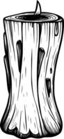 Illustration von Baum Stumpf Karikatur foto