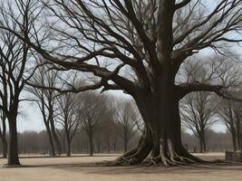 Baum schön schließen oben Bild ai generiert foto