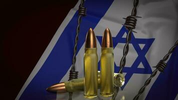 das Israel Flagge und Kugeln Bild 3d Rendern foto