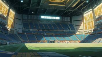 Stadion Sport modern Fantasie Grafik Roman Anime Manga Hintergrund foto