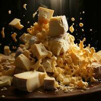 Käse und Essen Hintergrund Bild ai generativ foto