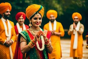 indisch Hochzeit im Delhi. KI-generiert foto