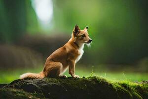 Foto Hintergrund Hund, das Wald, das Hund, das Wald, das Hund, das Wald,. KI-generiert