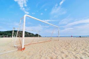 Torpfosten am Strand foto