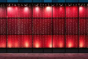 einzigartig Weihnachten Beleuchtung Muster auf Fassaden Hintergrund mit leeren Raum zum Text foto