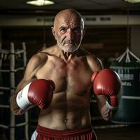 leidenschaftlich kahl Italienisch Boxer - - ai generiert foto