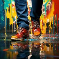 Fuß Farbe abstrakt foto