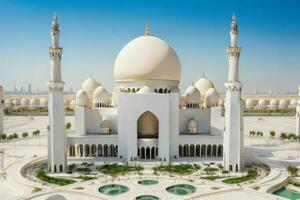 Scheich zayed großartig Moschee im abu dhabi. Hintergrund. ai generativ Profi Foto