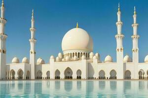 Scheich zayed großartig Moschee im abu dhabi. Hintergrund. ai generativ Profi Foto