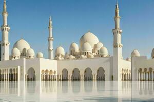 Scheich zayed großartig Moschee im abu dhabi. Hintergrund. ai generativ Profi Foto