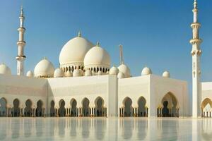 Scheich zayed großartig Moschee im abu dhabi. Hintergrund. ai generativ Profi Foto