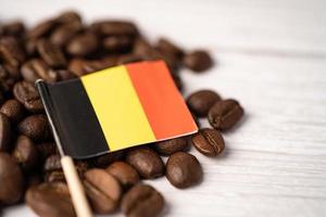 Deutschland Flagge auf Kaffeebohnen Import Export foto