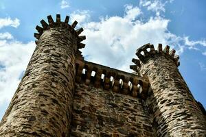 Detail Aussicht von Ponferrada Spanisch Stadt foto