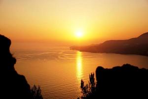 Sonnenuntergang am Meer, Küste von Alanya Türkei