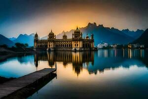 das golden Tempel, Amritsar, Indien. KI-generiert foto