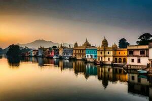 das Stadt von Udaipur, Indien. KI-generiert foto