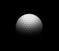 Golfball auf schwarzem Hintergrund foto