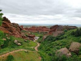 Aussicht von das rot Felsen National Erhaltung Bereich, Colorado, USA. foto