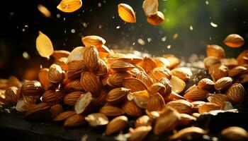 frisch Herbst Obst und Gemüse Snack, gesund und organisch generiert durch ai foto