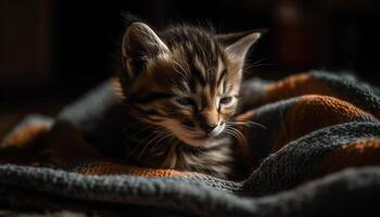 süß Kätzchen Haustiere, inländisch Katze, katzenartig, Fell, Schnurrbart, jung Tier generiert durch ai foto