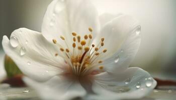 Frische von ein Single Blume im Natur Schönheit, schließen oben generiert durch ai foto