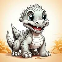 süß Karikatur Baby Dinosaurier foto