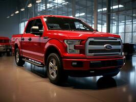 Ford f-150 Ausstellung. generativ ai foto