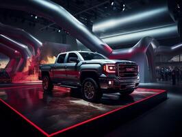 gmc Sierra Ausstellung. generativ ai foto