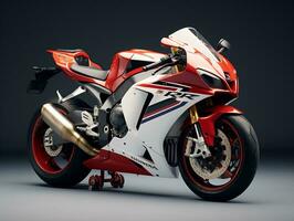 honda cbr1000rr Feuerschwert Ausstellung. generativ ai foto